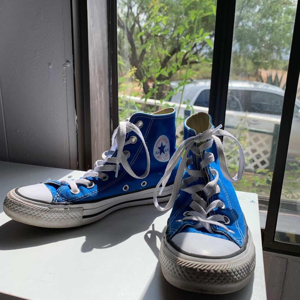 Blue Hightop Converse
